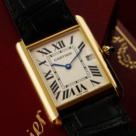 cartier tank date|older cartier tank watches.